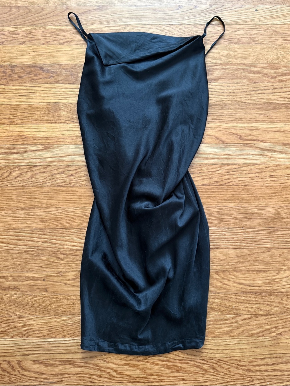 Vintage Victorias Secret black silk nightie dress XS